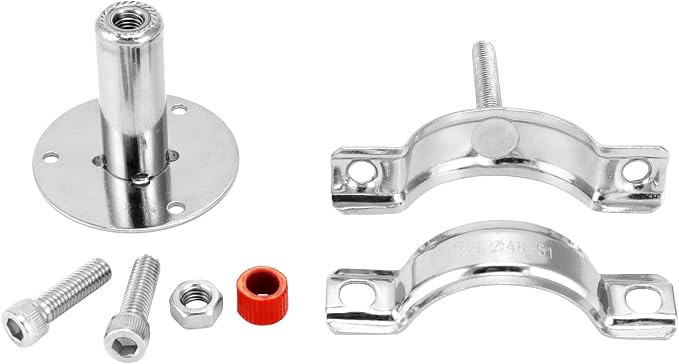 QWORK 2" Pipe Support Bracket Clamp, 2 Pack 304 Stainless Steel Wall/Ceiling - Image 7