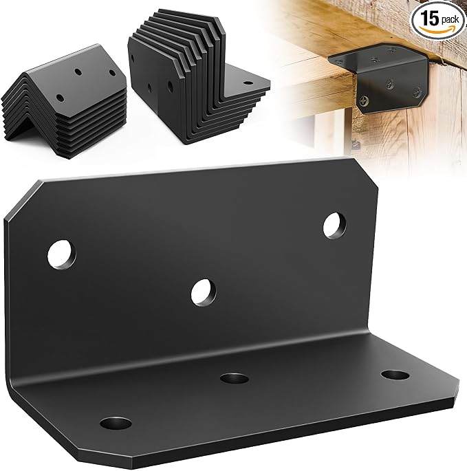 4"x2" Steel Corner Braces, L Brackets by Unknown