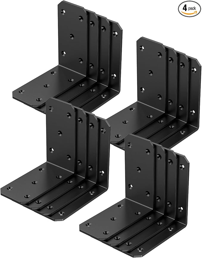 Heavy Duty 90 Degree L Brackets, Fences & Pergolas, Pre-Drilled Countersunk by StickNGoHardware