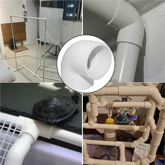 2PCS 2" 90 Degree Elbow PVC Pipe Fitting Adapter Coupling Connector Schedule 40 - Image 7
