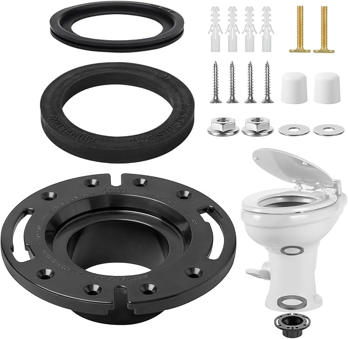 RV Toilet Seal and 3 Inch Socket RV Toilet Flange Kit, Fit - Image 8