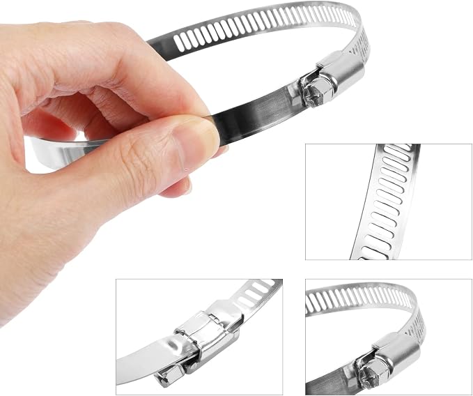 5 Inch Duct Clamp, Stainless Steel Hose Clamp - Image 3