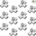 1" PVC Fittings 4 Way, Heavy Duty Furniture Grade Elbow Connector by Tlaleikejia