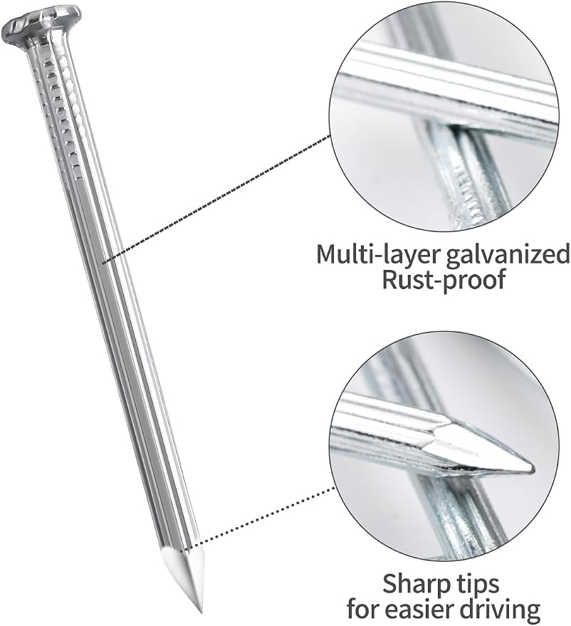 Concrete Nails 2 Inch for Masonry & Cement Walls | 100Pcs Galvanized Steel - Image 7