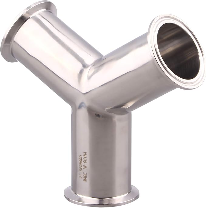 DERNORD Tri Clamp Wye Clamp End True Y Type Cross Tee Tube Stainless Steel 304 - Image 6