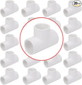 20 Pack 3/4in Tee 3 Way PVC Pipe Fittings Connector, Furniture Build Grade by Lswteiz