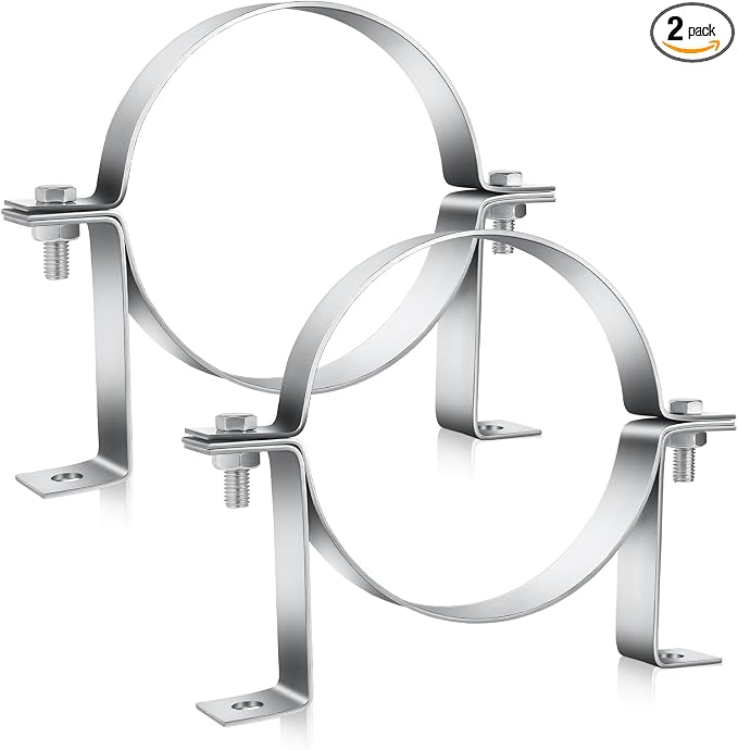 2 Pcs 6 Inch B Vent Wall Strap, Round Gas Vent Pipe Strap, B Vent Wall Bracket by Mineye