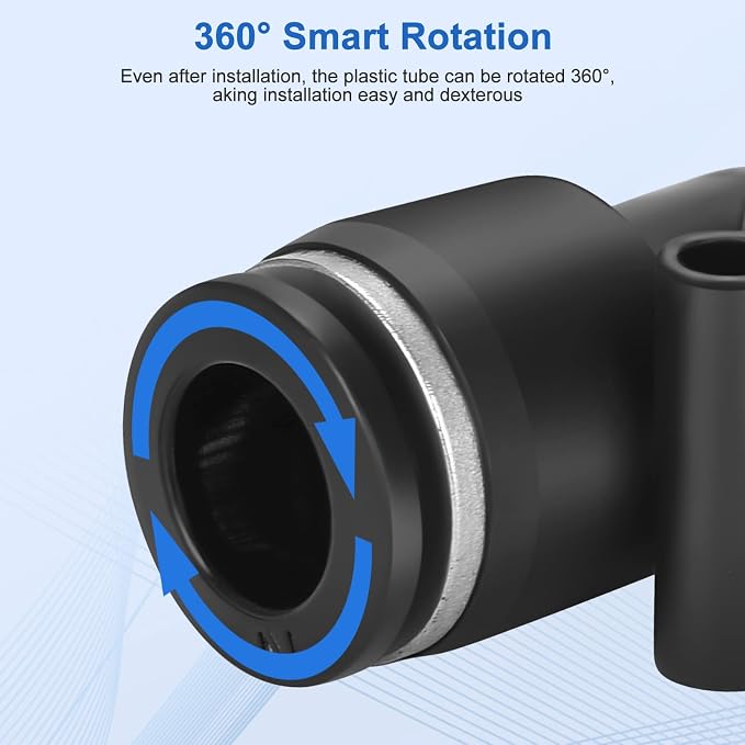 CNAODUN 12 Pcs Push to Connect Fittings 1/4 Inch Tube OD x 1/4 Inch NPT Thread - Image 6