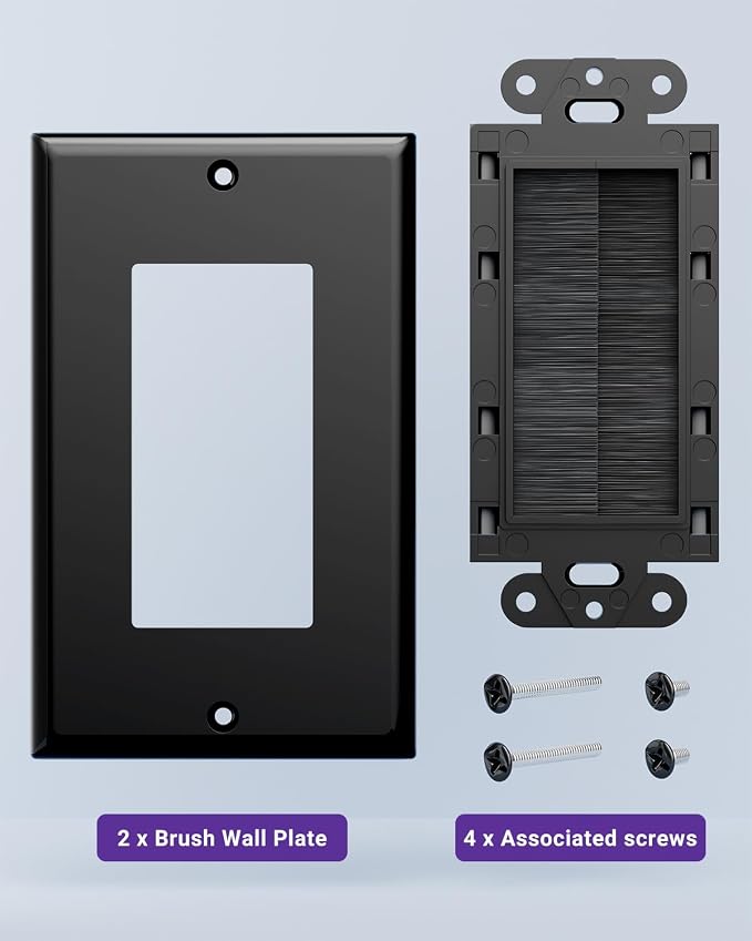 VCE Brush Wall Plate for Low Voltage Cables - Image 6