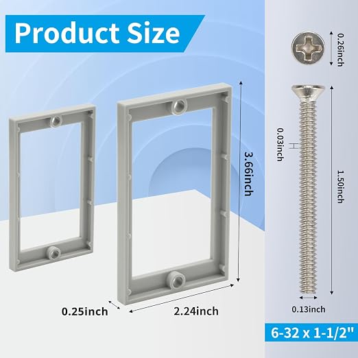 12PCS 1/4 Inch Single Gang Outlet Box Extender - Image 3