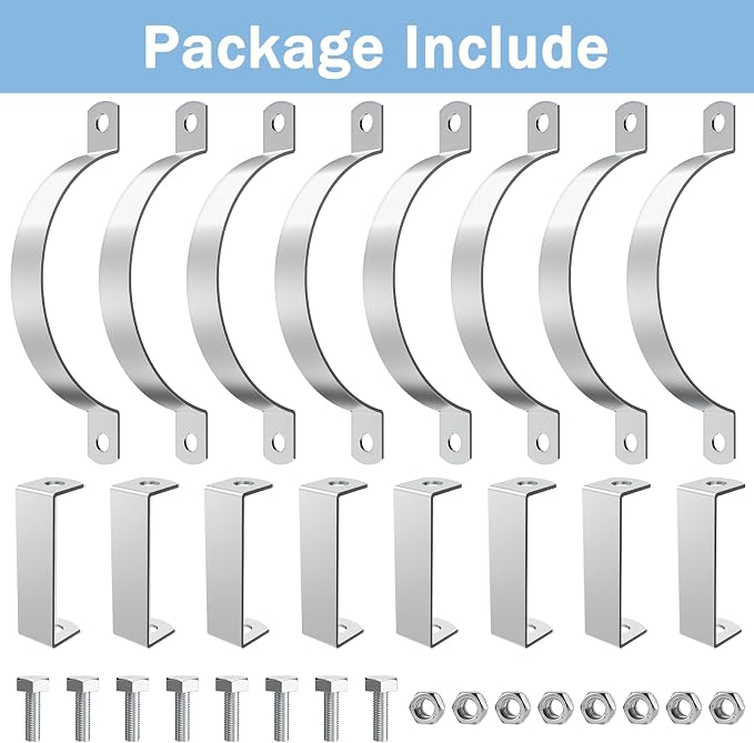 6 Inch B Vent Wall Strap Round Gas Vent Pipe Strap Adjustable Wall Strap Round - Image 7