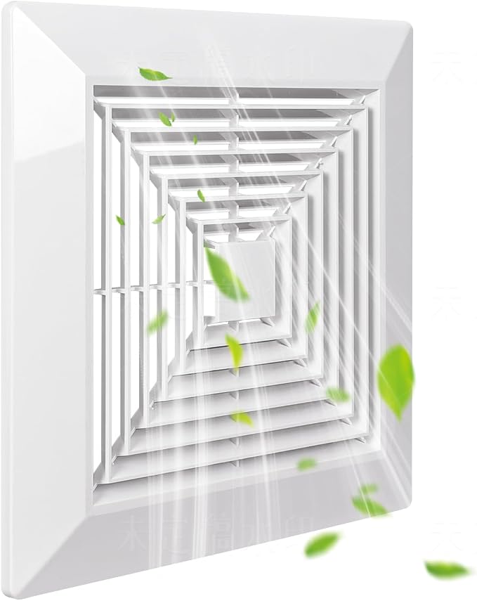 Spring-loaded Bathroom exhaust fan cover, 1P 12"x12"grille bathroom fan cover by Unknown