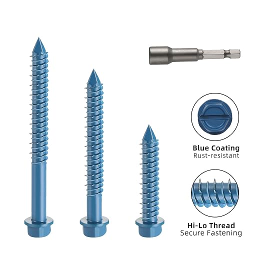 1/4" x 6" Concrete Screws, for Masonry, Brick or Stucco - Image 3