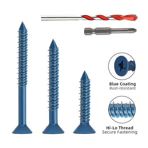 1/4" x 2-1/4" Concrete Screws, Brick or Stucco - Image 3