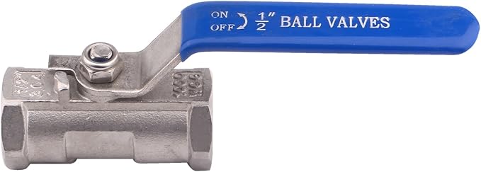 DERNORD Stainless Steel Ball Valve 1PC Type 0.5 Inch NPT Standard Port - Image 4