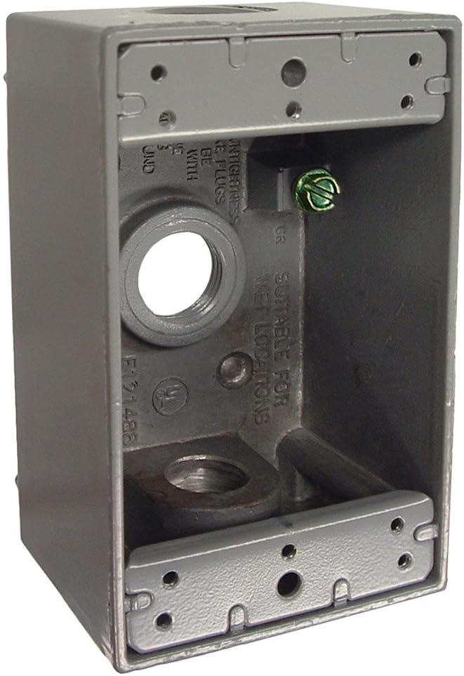 3 Pack Hubbell-Bell 5320-0 Single Gang 3-1/2-Inch Outlets Weatherproof Box by BELL