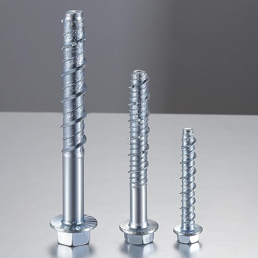 Wensilon 5/16" x 4" Zinc Plated Large Diameter Concrete Screw Actual Thickness - Image 4