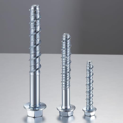 Wensilon 3/8" x 4" Zinc Plated Large Diameter Concrete Screw Actual Thickness - Image 4
