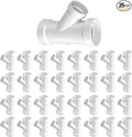 SUPPLYGIANT™ 4" x 4" x 1-1/2" PVC DWV Wye Reducing Hub – White PVC Drain by SupplyGiant