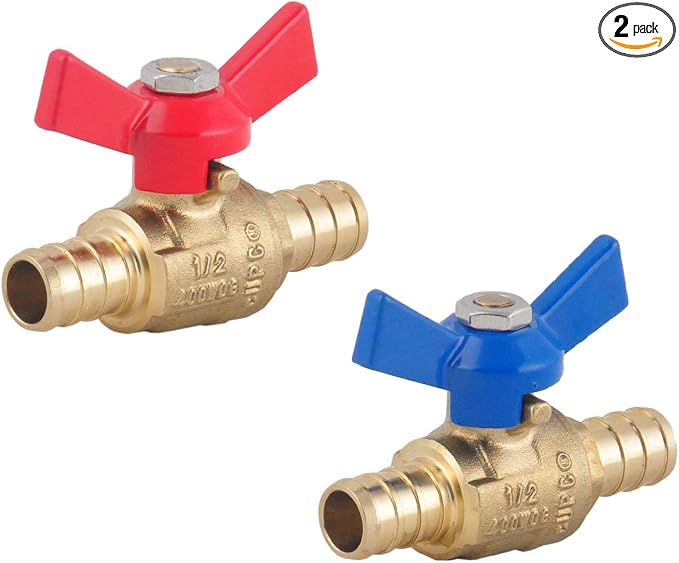 1/2" PEX Brass Ball Valve, LF Brass PEX Shut off Ball Valve by LDQualitymanufacturerforBrassValvesBrassfittings