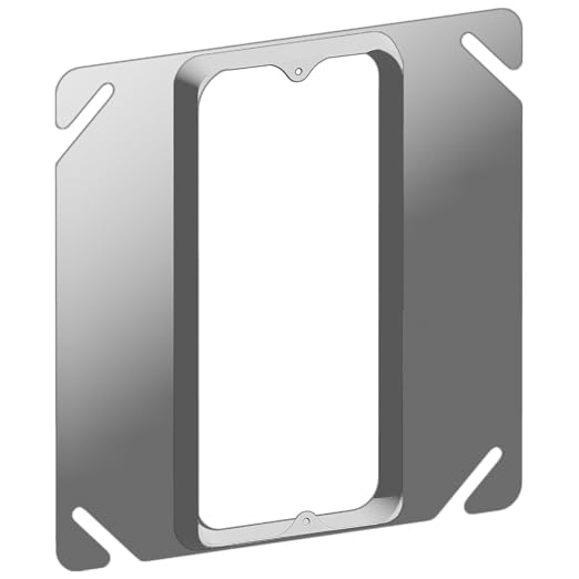 5/8" Raised Mud Rings, Square Device Cover, 1-Gang Outlet Cover, 4x4 Inch by AirmontProducts