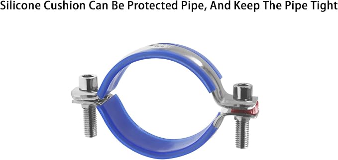 Adjustable Pipe Bracket Clamp, Heavy Duty Split Ring Hanger, TTZEZE SUS304 Wall - Image 3