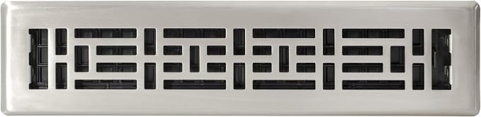 Decor Grates AJH214-NKL Oriental Floor Register, 2x14 Inches, Brushed Nickel - Image 3
