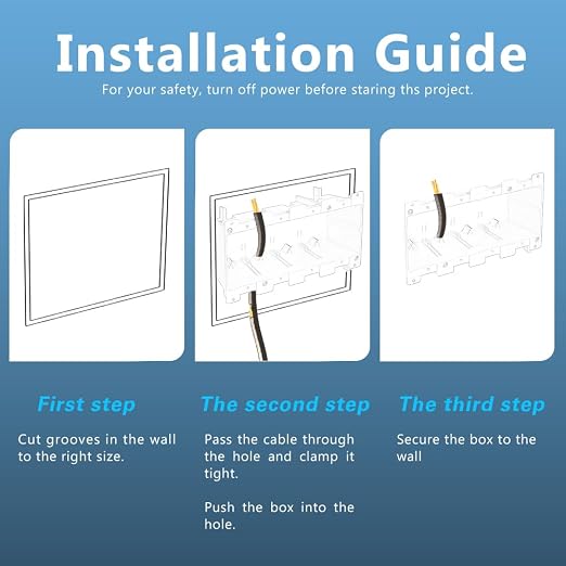 4 Gang Old Work Electrical Box, 71 Cu.in.Switch/Outlet Box, 12 Pack | Features - Image 3