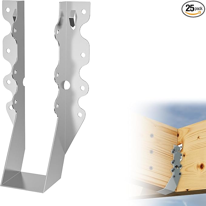 25 pcs 2x8 Joist Hanger, LU28 18 Gauge Double Shear Face Mount Joist Hanger by Chenteel
