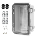 Electrical Box, IP67 Waterproof Hinged Clear Cover Stainless Steel Latch by LeMotech