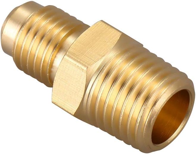4 PCS Brass Gas Adapter 1/4" Flare x 1/4 Inch NPT Male Pipe Connector | Couples - Image 3