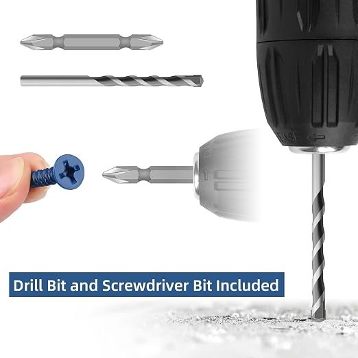 3/16" x 1-1/4" Concrete Screw Anchor Blue Flat Head Screws - Image 5