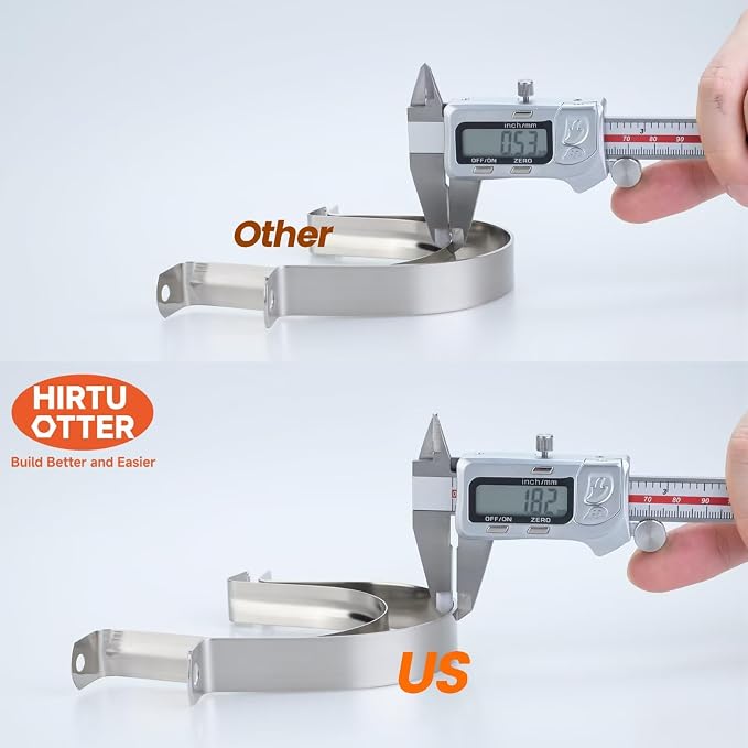 10 PCS 1-1/16 Inch, 304 Stainless Steel Thickened Pipe Clamps, Heavy-Duty Two - Image 8