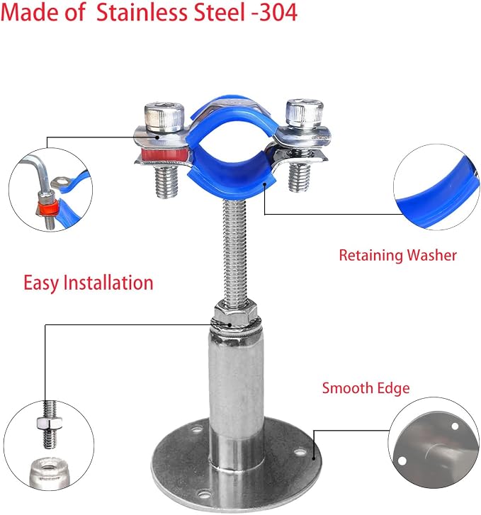 Wall Mount Ceiling Mount Pipe Supports, Adjustable Pipe Clamps 、Hangers、 - Image 4