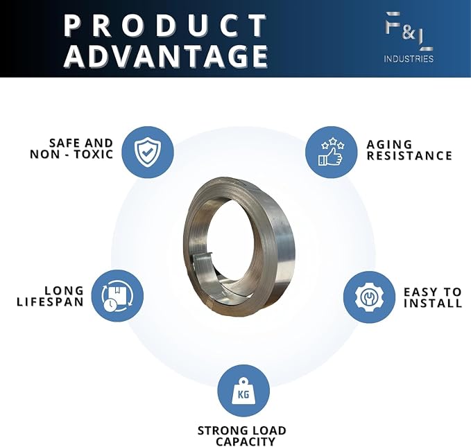 F&L 710-003 Heavy-Duty Metal Strap – 26 Gauge Galvanized Steel, 1-1/2" x 100 ft - Image 7