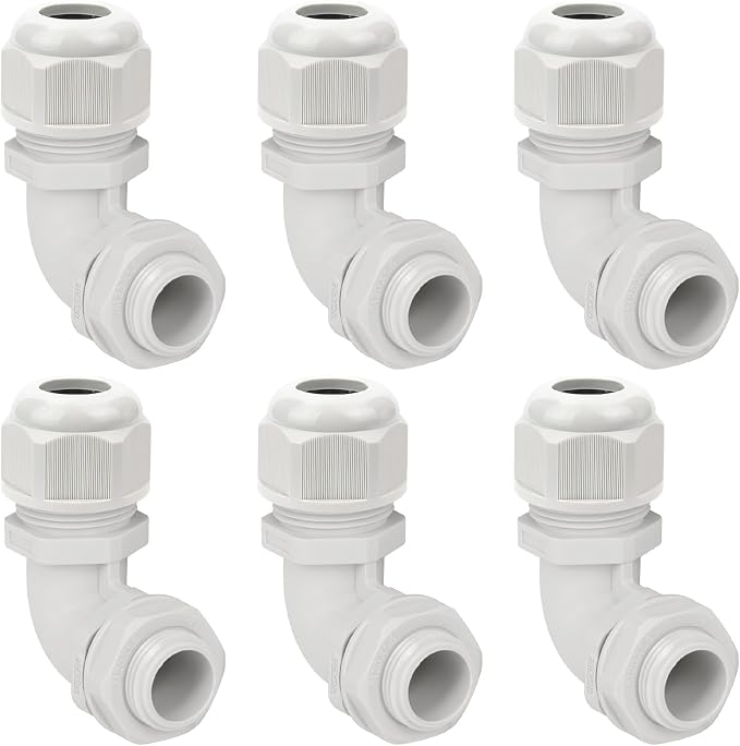 M20 Cable Gland, 90 Degree Adjustable 9-14mm Strain Relief, Cord Connectors by LeMotech