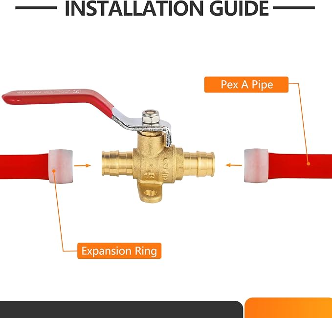 20PC HeSun 1/2 Inch PEX-A Expansion Ball Valve - Image 4