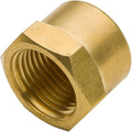Vis Brass Pipe Cap Fitting 1/2" NPT Female Hex Head by VisHomeYard