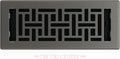 Decor Grates AJH412-GM Oriental Floor Register, 4x12 Inches, Gun Metal by DecorGrates