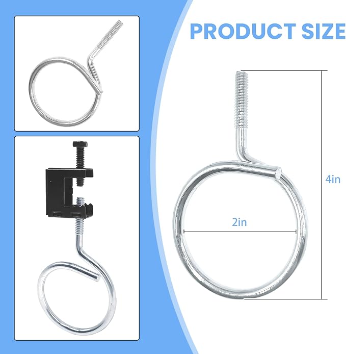 2" Bridle Rings 30 PC 1/4"-20 Threaded, Cable & Wire Support, Heavy Duty Steel - Image 2
