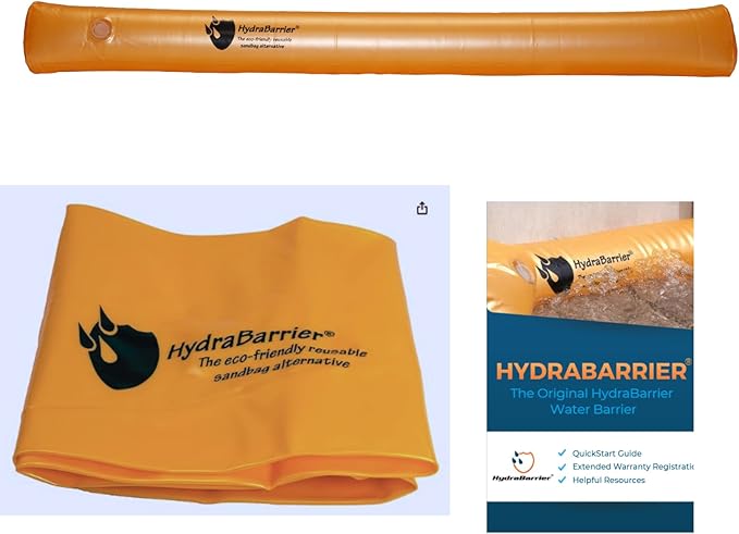 The Original HydraBarrier Ultra Flood Barrier –24 ft Long x 6 in High – Light by Watershed+Innovations