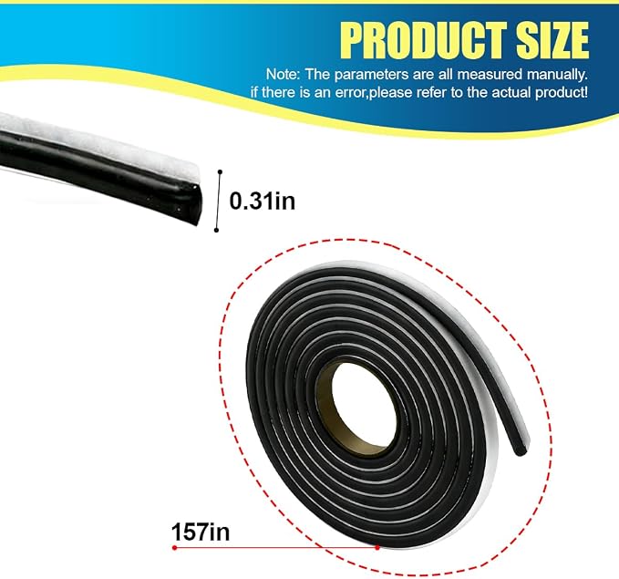 8MM×13Ft Butyl Rubber Sealant Tape, Self-Adhesive Waterproof Sound Deadening - Image 2