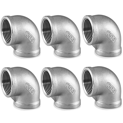Stainless Steel 304 Cast Pipe Fitting, 3/4" to 3/4" Female to Female NPT by JoyTube