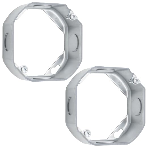4-in Octagon Extension Ring, 2 Pack, UL Listed | 1-1/2-in Deep by XGGYA