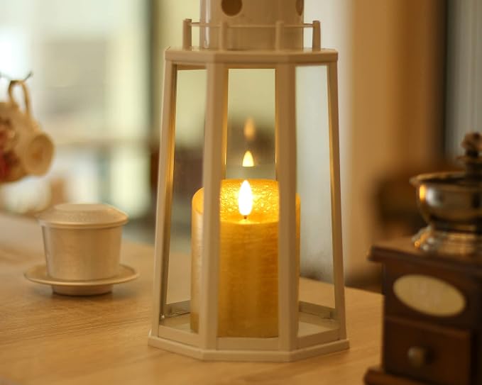 ANGELLOONG Gold Pillar Candles, Flameless Candles - Image 7