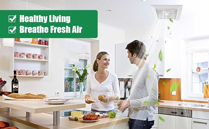 Spring-loaded bathroom exhaust fan cover, grille bathroom fan cover replacement - Image 9