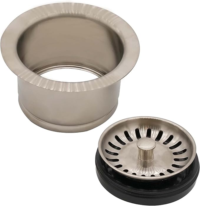 Westbrass D2082S-20 3-1/2" Extra-Deep Collar Kitchen Sink Waste Disposal Flange - Image 3