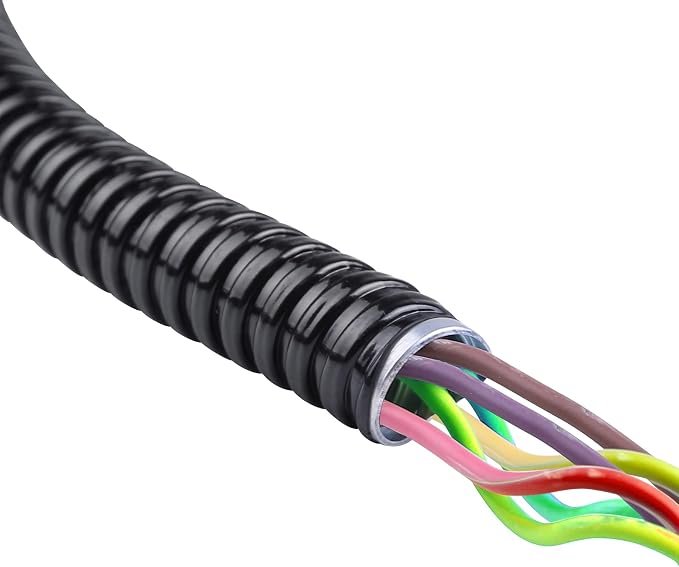 3/4 inch x 25ft Flexible Electrical Conduit, PVC Coated Liquid-Tight Galvanized - Image 4