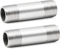 ChillWaves 304 Stainless Steel Pipe Fitting, Nipple Cast Pipe 1/8" NPT Male x by VisittheCHILLWAVES