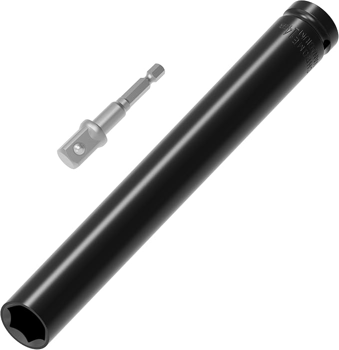 1/2" Drive 14mm Socket Accessory Set, 8 Inch Length | Deep 6-Point Impact by FOCMKEAS